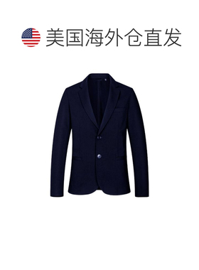 自营Armani Exchange Viscose Men's Blazer - blue 美国奥莱直发