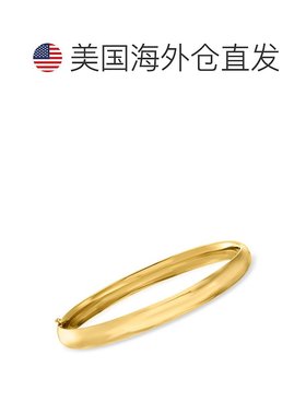 自营 Ross-Simons 14kt Yellow Gold Polished Bangle Bracelet 8