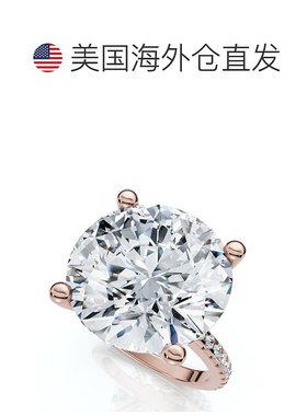 自营 pompeii3Certified 10 1/3Ct Round Diamond Engagement Rin