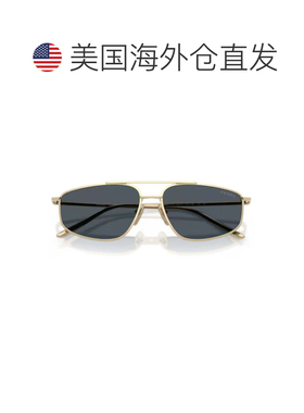 自营prada金色金属几何太阳镜-灰色 美国奥莱直发