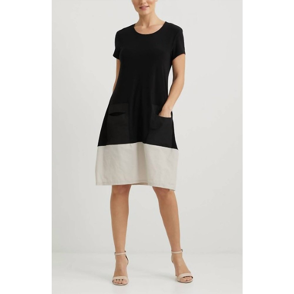 joseph ribkoffColour-Blocked Dress In Black/moonstone black/ - 图2