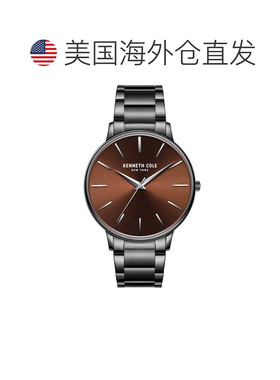 自营Kenneth Cole Men's Classic 42mm Quartz Watch - brown 美