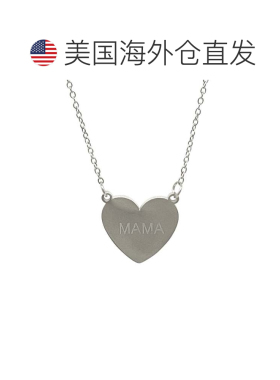 自营 Adornia Mama Heart 项链 银 - 银白色吊坠 美国直发奥莱
