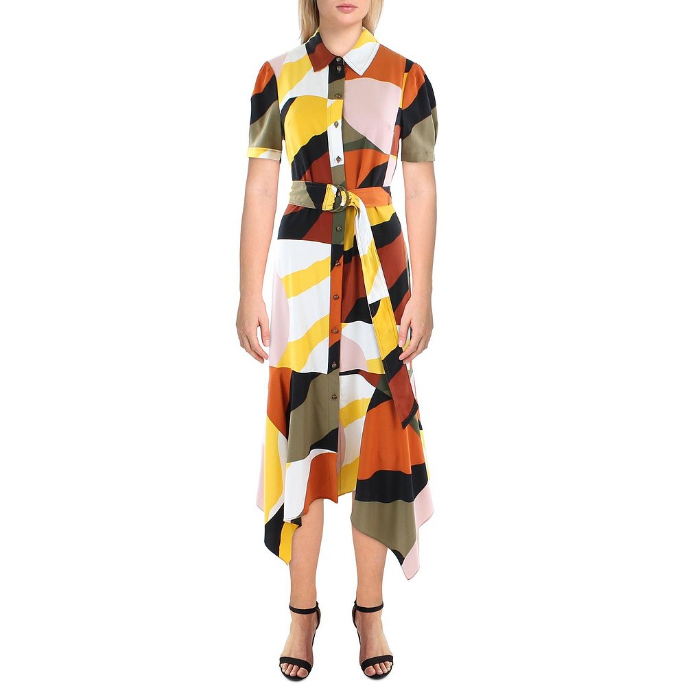 karl lagerfeld女士 Colorblock Midi Shirtdress rt multi 【美 - 图2