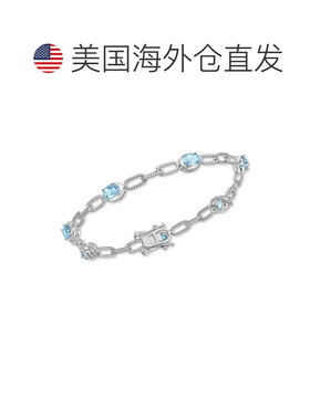 1h可退 【美国直邮】Macy's|玫瑰金镀银紫水晶绳链手链（3-1/2 克