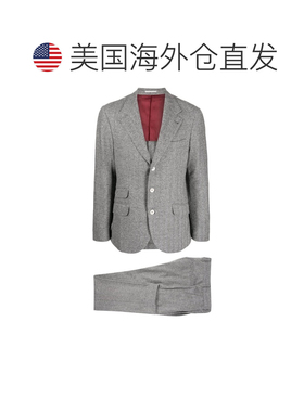 自营Brunello Cucinelli Wool Two-Piece Men's Suit - gray 美国
