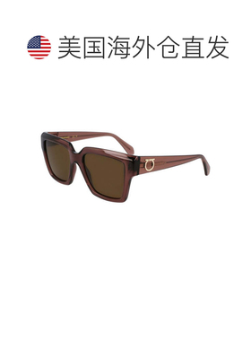 自营salvatore ferragamoAF2014S 511透明紫红色/棕色-透明紫红色