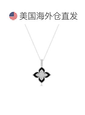 自营Suzy Levian Sterling Silver Black Enamel White Cubic Zir