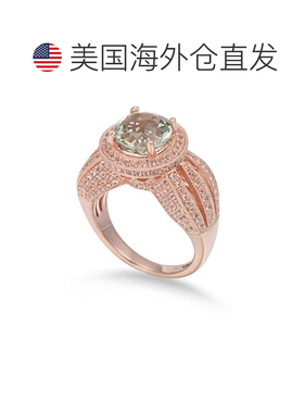 自营Suzy Levian 纯银 4.53 TCW 绿色紫水晶戒指 - 绿色 美国奥莱