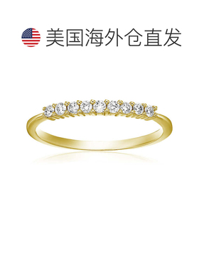 自营 vir jewels1/4 克拉 10K 金小巧钻石婚戒 - 黄色 美国奥莱直