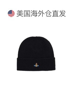 自营vivienne westwoodCashmere Ribbed Fold-Over Beanie - blac