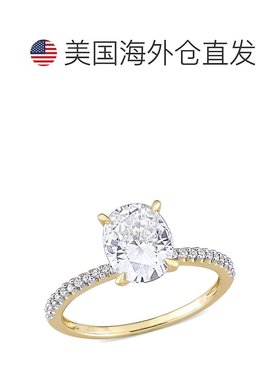 自营 Mimi & Max 2 克拉 DEW 创造白色莫桑石和 1/10 克拉 TW 钻