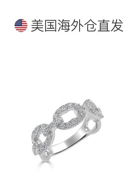 自营sabrina14k 金 & 钻石链环 - 白色 【美国奥莱】直发戒指