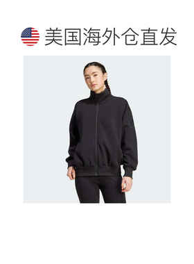 自营Women's adidas Soft Lux Loose Full-Zip - black 美国奥莱
