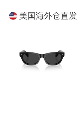 自营prada0pr C09s Rectangular Black Acetate Sunglasses - gre