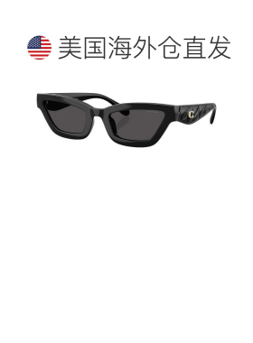 自营Coach女士55毫米黑色太阳镜-黑色 美国奥莱直发