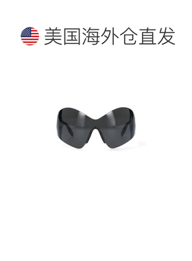 自营balenciaga黑色面具蝴蝶太阳镜-黑色 美国奥莱直发
