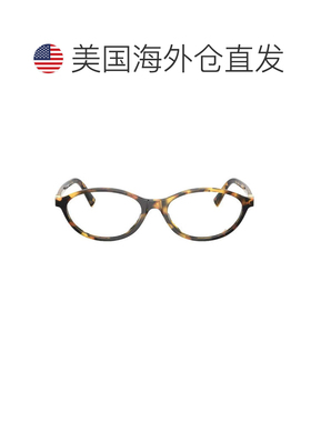 自营miu miuHavana Acetate Oval Sunglasses with Vertical Logo