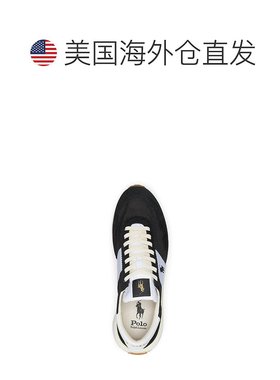 【美国直邮】Ralph Lauren拉夫劳伦男士休闲鞋黑白色徽标印花运动