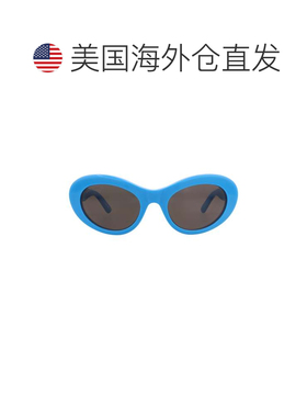 自营balenciaga圆形镜框回收醋酸纤维太阳眼镜-浅蓝色浅蓝色灰色