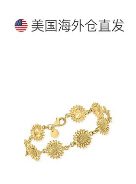 自营 Ross-Simons Italian 18kt Gold Over Sterling Sunflower B