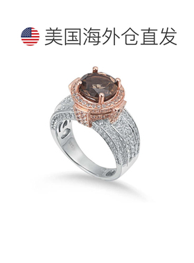 自营Suzy Levian Two-Tone Sterling Silver Round 4.85 cttw Smo