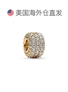 自营Pandora Sparkling Pave Triple-row Charm - clear 美国奥莱