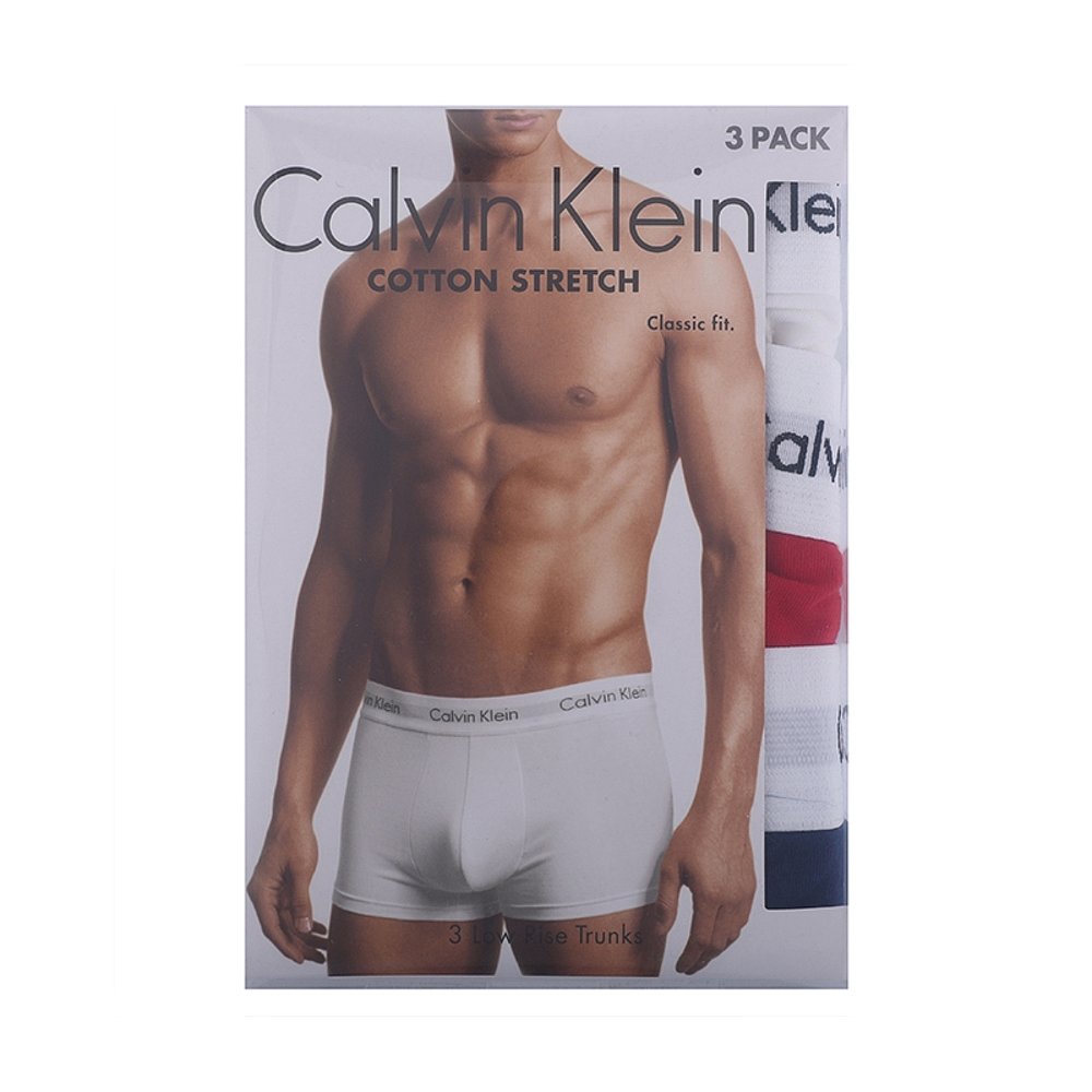天猫国际美国直购香港直发Calvin Klein凯文克莱CK男士舒适三件装平角内裤U2664G2