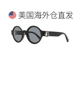 自营Moncler Women's Atriom Round Sunglasses ML0243 01A Black
