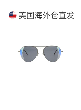 自营bottega veneta飞行员风格金属太阳镜-钌黑灰色 美国奥莱直发