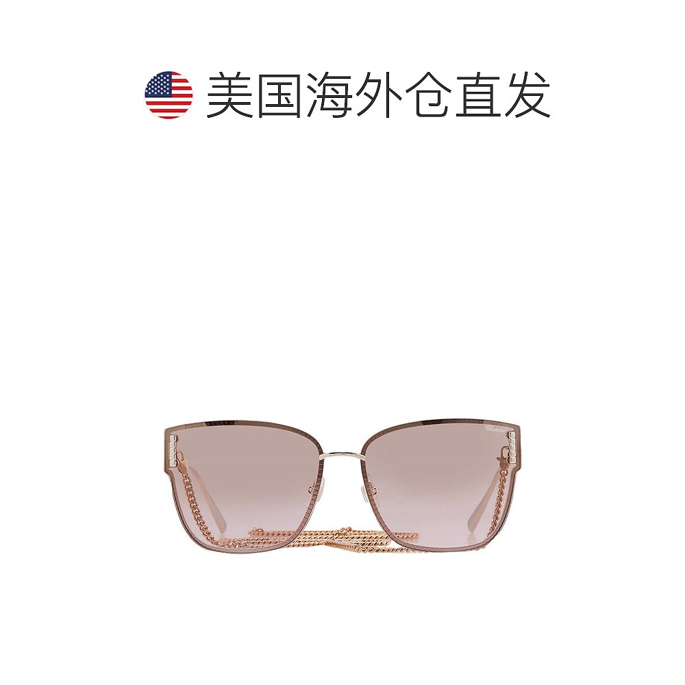 自营Chopard Gold Cat Eye Ladies Sunglasses IKCHF73 594X 63 - - 图1