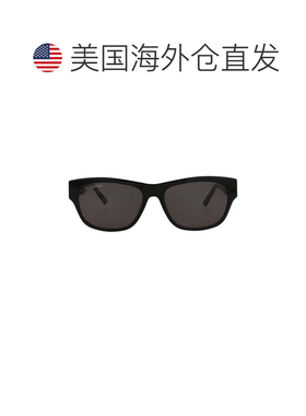 自营balenciaga方形醋酸板材太阳镜-黑色黑色灰色 美国奥莱直发
