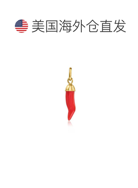 自营RS Pure by Ross-Simons Coral Italian Horn Charm in 14kt