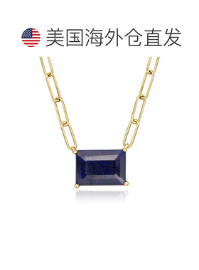 自营Ross-Simons Sapphire Paper Clip Link Necklace in 18kt Go