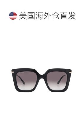 自营Salvatore Ferragamo Grey Gradient Butterfly Ladies Sungl