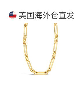 自营sterling forever大号椭圆形链式项链 - 金色 美国奥莱直发