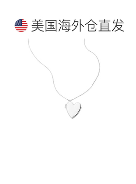 自营 adornia镀银心形锁链项链-银色 美国奥莱直发吊坠