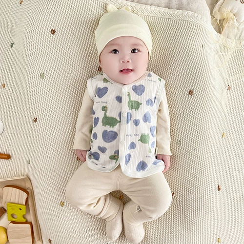 Детский осенний жилет для новорожденных, бандаж пупочный подходит для мужчин и женщин для девочек, хлопковая удерживающая тепло майка топ