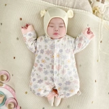 Детское хлопковое боди подходит для мужчин и женщин для девочек, летний тонкий лонгслив, пижама