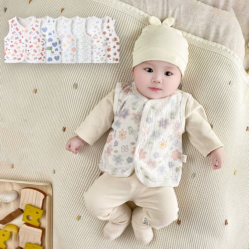 Детский осенний жилет для новорожденных, бандаж пупочный подходит для мужчин и женщин для девочек, хлопковая удерживающая тепло майка топ