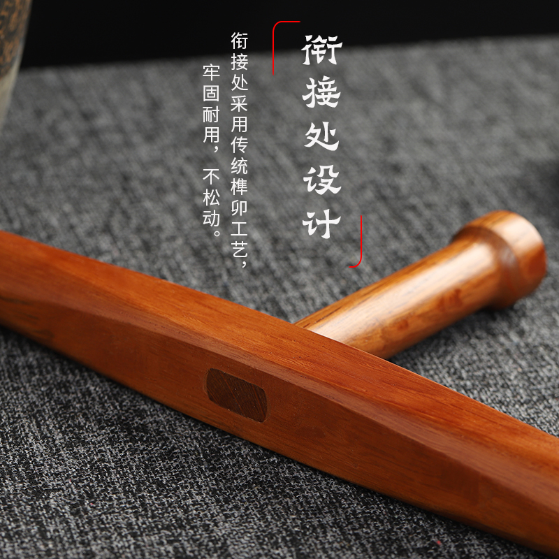 青冈木武术双拐 浮萍拐T型拐子丁字棍 东方棍兵器武器 送背袋教程高清大图