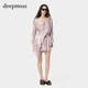 Deepmoss temperament ນ້ໍາ overlap ເສື້ອແຂນຍາວ