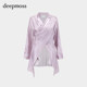 Deepmoss temperament ນ້ໍາ overlap ເສື້ອແຂນຍາວ