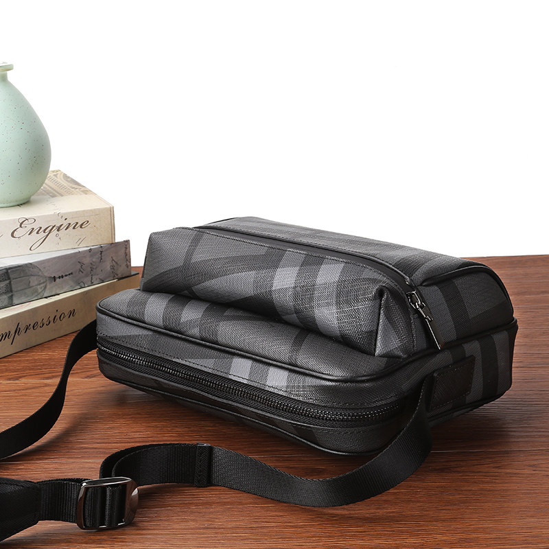 2020新款休闲真皮复古商务斜挎包 KAFFA KALDI男士包袋