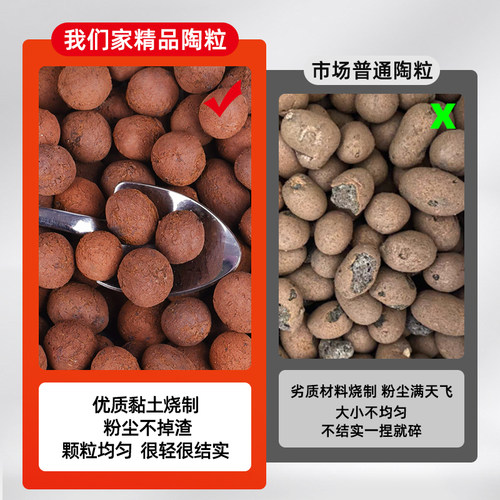 陶粒垫底水培多肉养花专用铺面石陶土粒营养土肥料花盆垫底基质块 - 图0