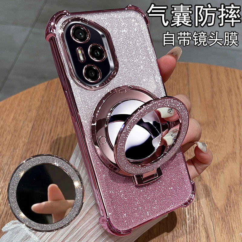 适用华为荣耀300手机壳honor300pro保护300ultra硅胶套AMP一AN00镜头膜全包防摔AMM10透明por带支架p女新款高