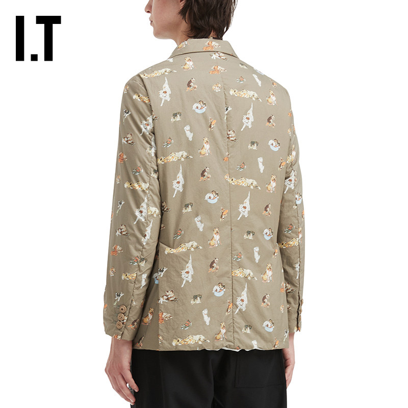 IT UNDERCOVER高桥盾男装西装夹克新款满幅狗狗图案装饰外套41051,淘宝优惠券,粉丝福利购,淘宝优惠卷