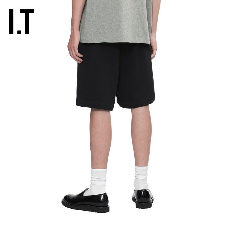 IT ESSENTIALS男装阔腿裤短裤新款简约街潮宽松百慕大短裤SP2000M,淘宝优惠券,粉丝福利购,淘宝优惠卷