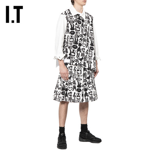 IT CDG COMME des GARCONS HOMME BLACK情侣款斜门襟牛仔夹克外套 - 图3