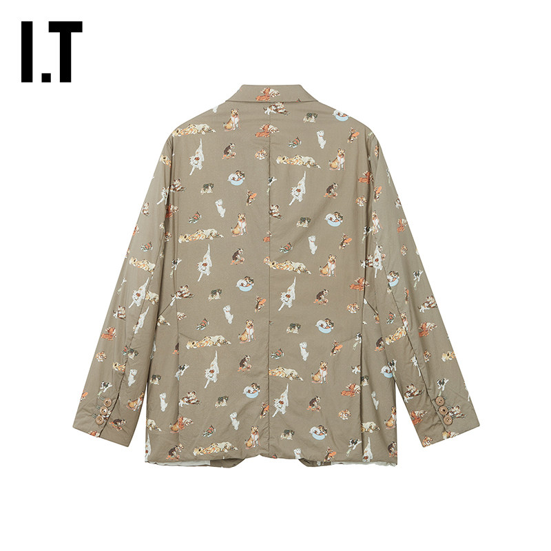 IT UNDERCOVER高桥盾男装西装夹克新款满幅狗狗图案装饰外套41051,淘宝优惠券,粉丝福利购,淘宝优惠卷